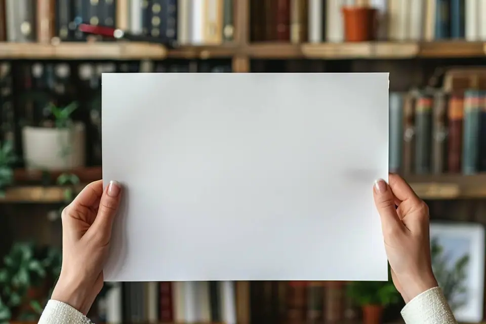 Personne consultant un acte de naissance et des documents administratifs sur une table