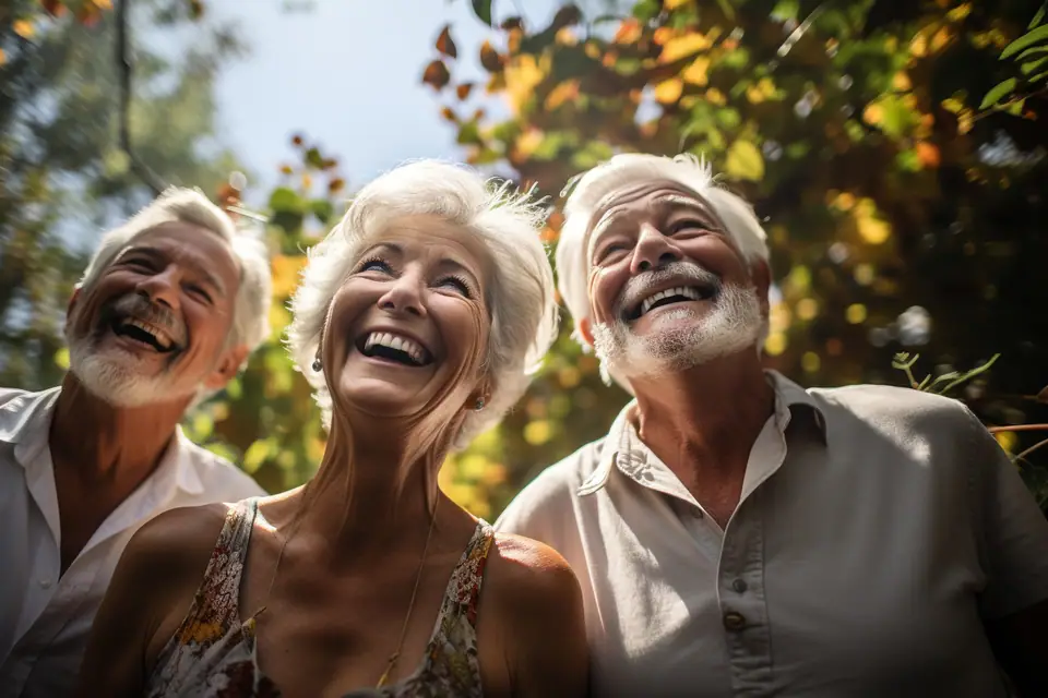 Senior actif réalisant des exercices de renforcement avec élastique dans un salon lumineux