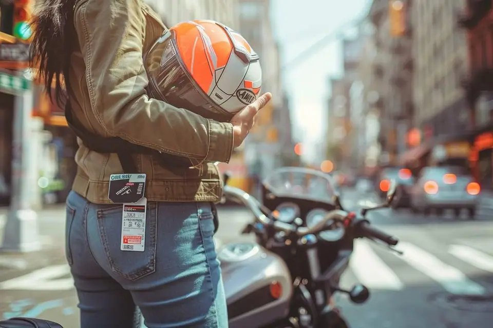 Disque A rouge fixé à l’arrière gauche d’une voiture stationnée sur une rue française