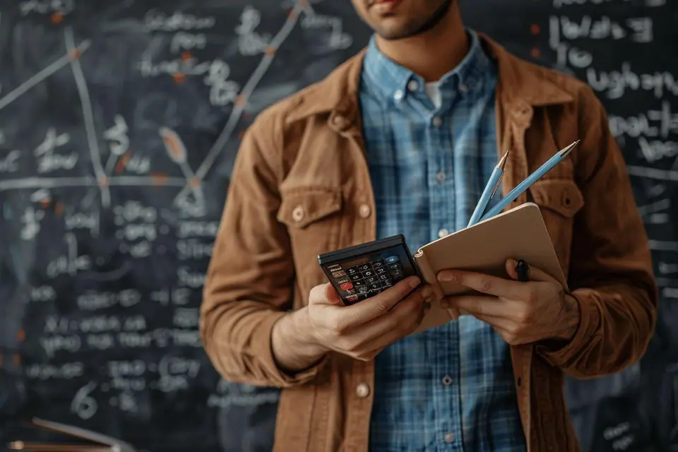 Élève de première résolvant des exercices de fonction exponentielle sur un cahier quadrillé