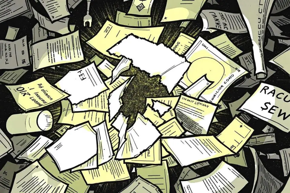 Personne rédigeant une lettre de résiliation d’assurance devant un ordinateur et des documents contractuels