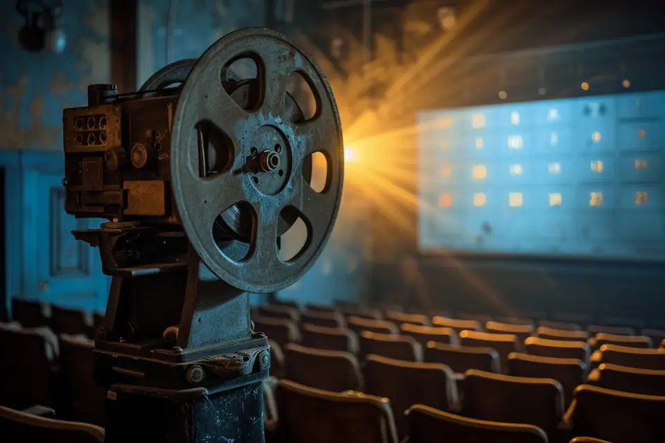 Façade illuminée d’un cinéma français avec affiches de films et séances du mercredi