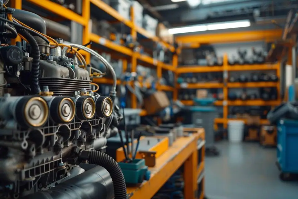 Vase d’expansion translucide et bouchon de liquide de refroidissement dans le compartiment moteur d’une voiture